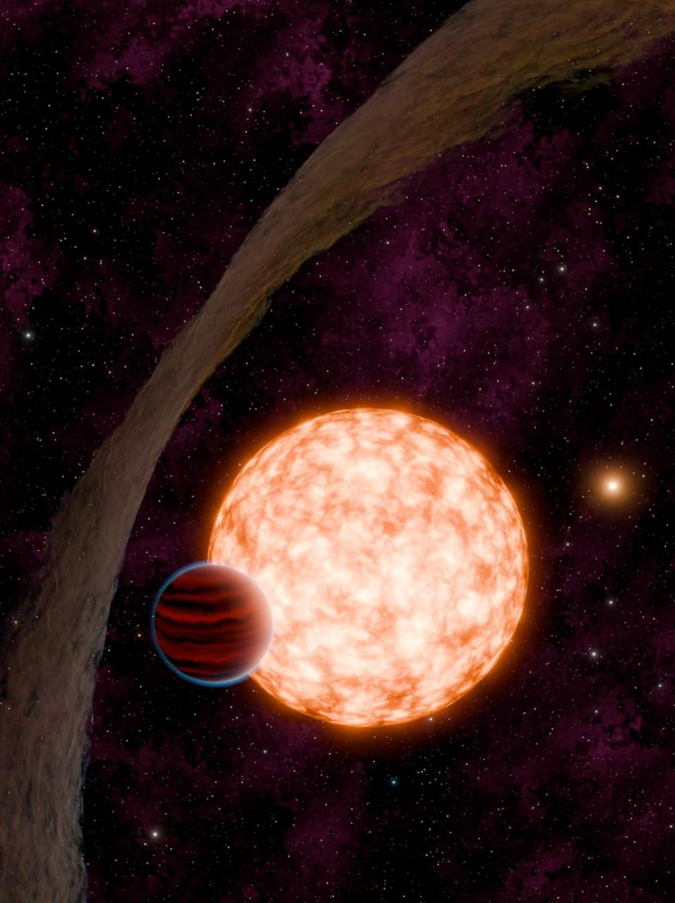 Concepto artístico de un exoplaneta joven en formación.